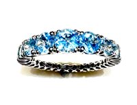 Ring Sommer Woman Classici in White Gold Acquamarina 3.40 Ct ETRNITY SCALARE ACQ CT 3.40 - ETRNITY SCALARE ACQ CT 3.40